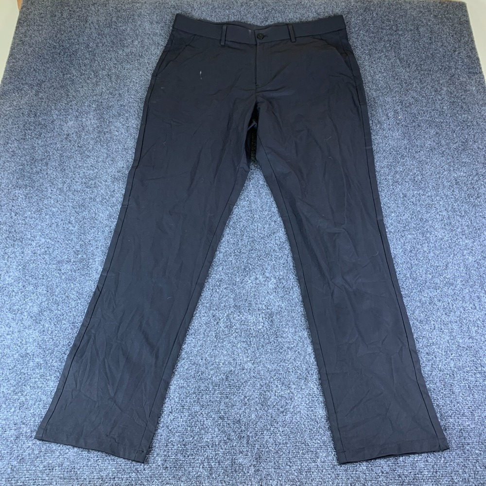 Libin Golf Pants Mens 34x32 Black Classic Fit Flat Front Straight Leg Comfort